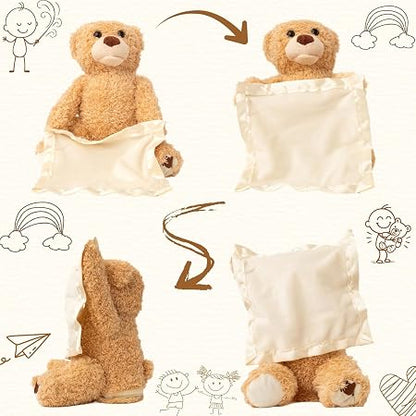 Peek-a-Boo Talking Teddy Bear – Interactive Musical Plush Toy 🧸✨