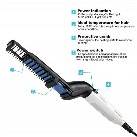 10W Electric Beard Hair Straightener With Ceramic Heating Plate