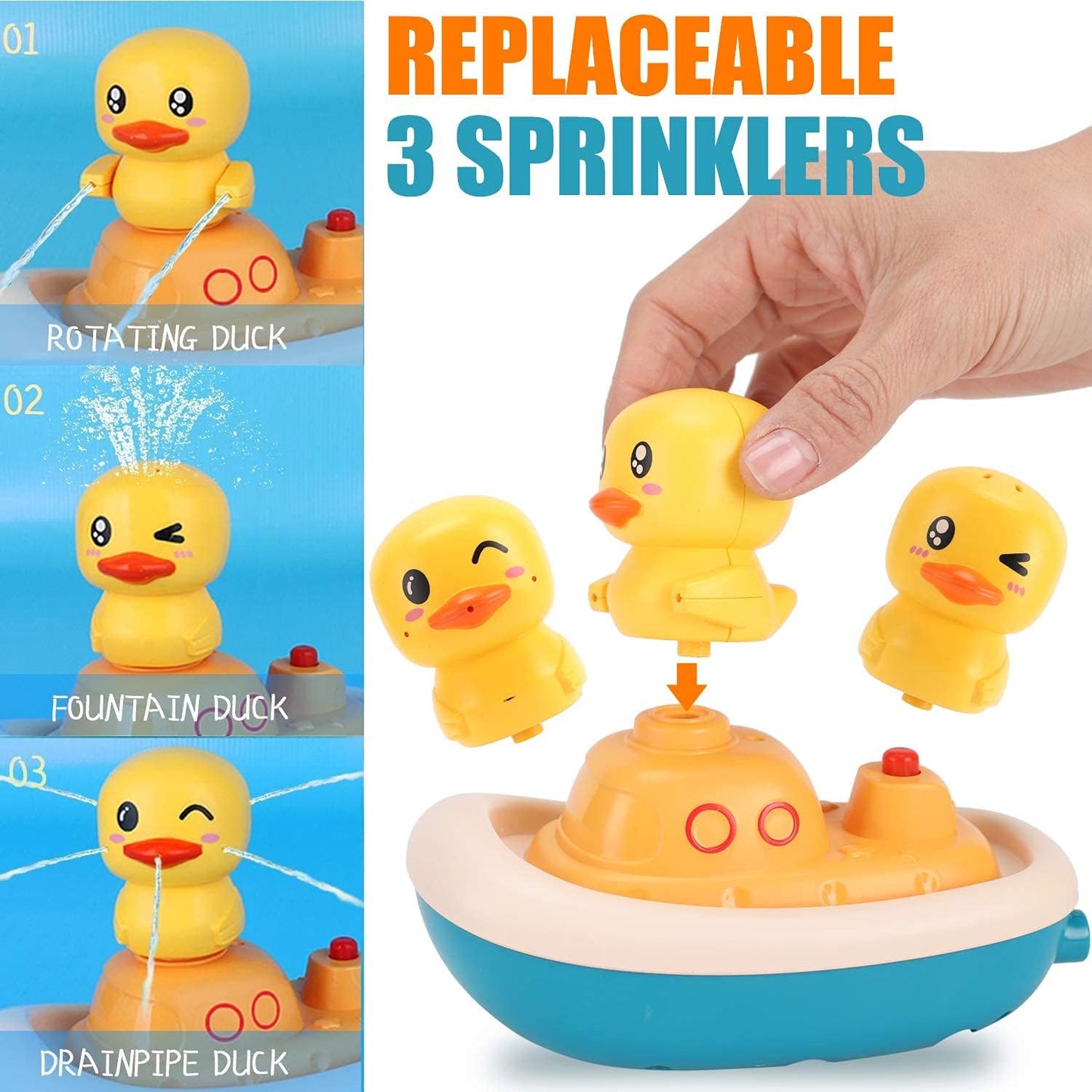 Kids Duck Bath Fountain Toy – Electric Water Spray Fun