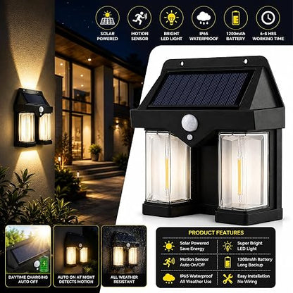 Solar LED Wall Light with Motion Sensor ☀️💡