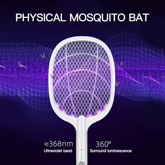 USB Rechargeable Electric Mosquito Swatter & Lamp – Fly Zapper
