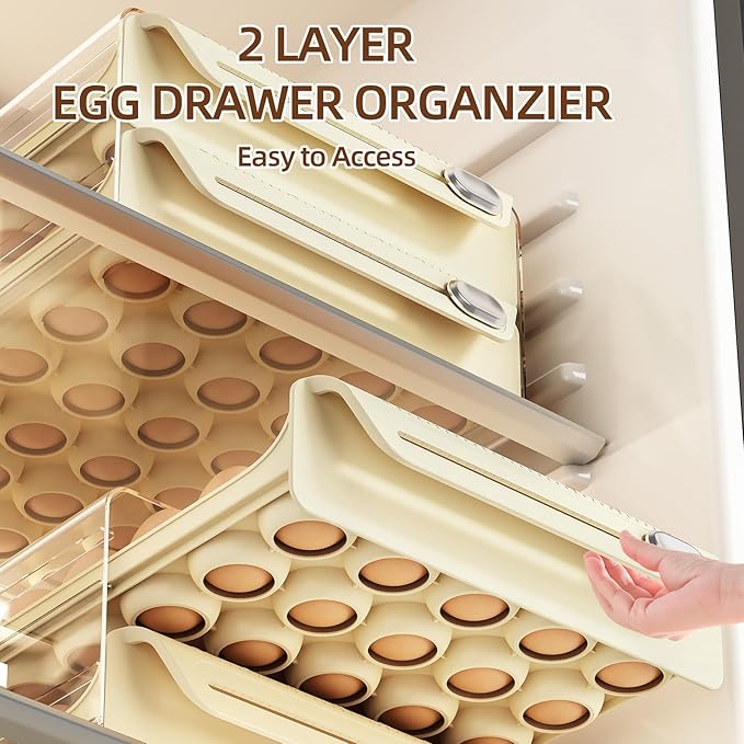 60-Egg Refrigerator Storage Container – BPA-Free Organizer