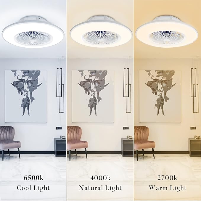 32W Smart Ceiling Fan with LED Light – Remote & APP Control