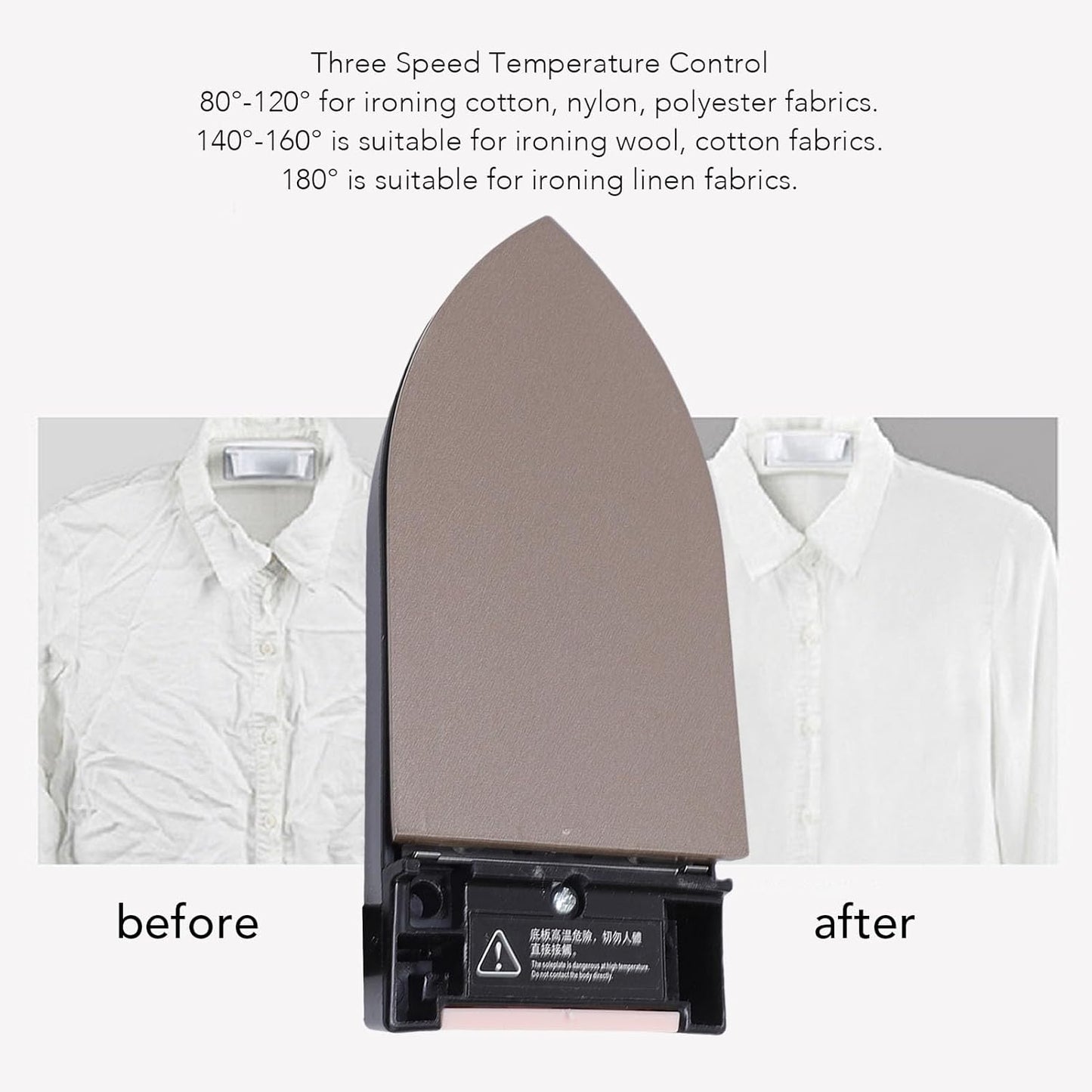 Adjustable Temperature Handheld Electric Iron with Detachable Handle