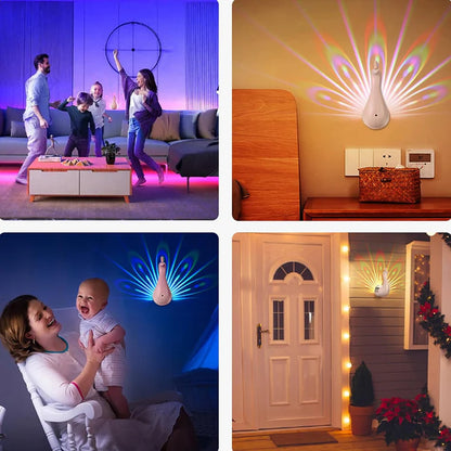 Peacock Projection Lamp