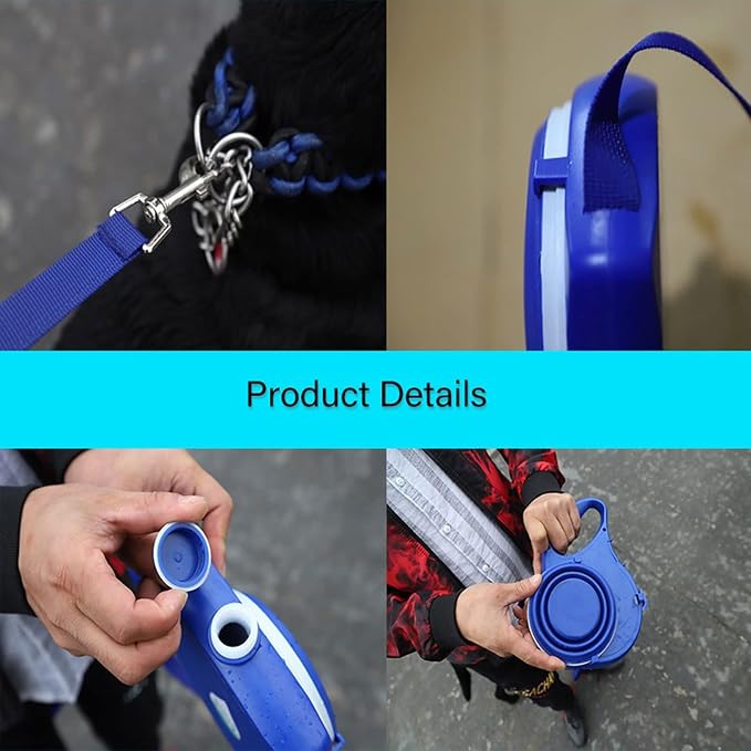 Dog Leash with Water Bottle & Bowl 🐶🐾💧