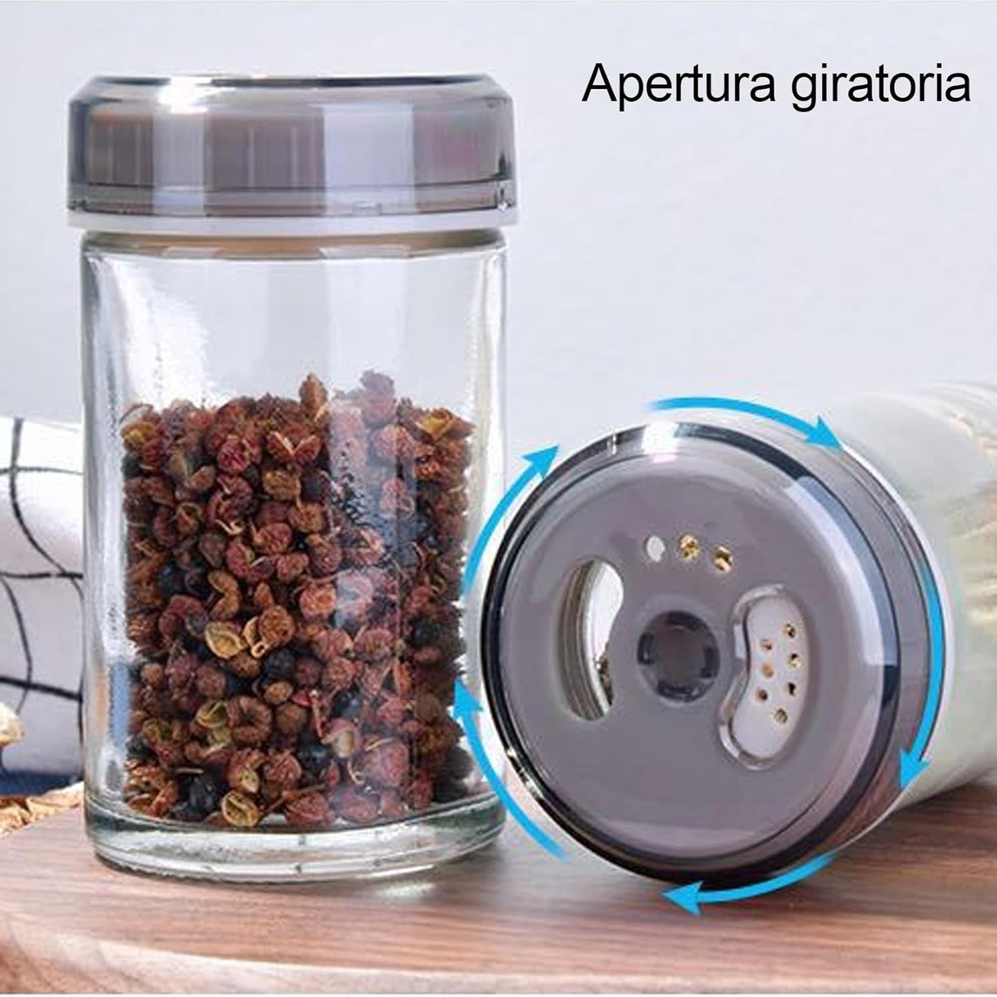 6-Jar Revolving Spice Rack Organizer