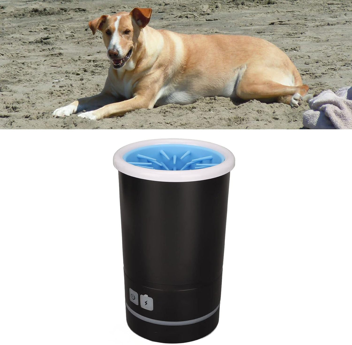 Dog Pet Foot Cleaner Rechargeable Soft Brushes for Small & Medium Dogs