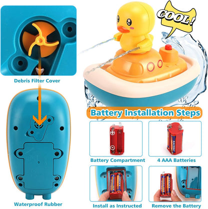 Kids Duck Bath Fountain Toy – Electric Water Spray Fun