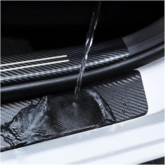 4 Pcs Car Door Logo Stickers Carbon Fiber