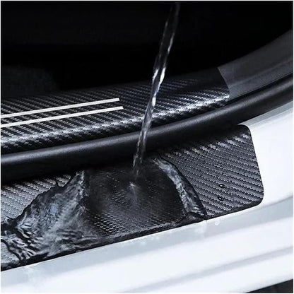 4 Pcs Car Door Logo Stickers Carbon Fiber
