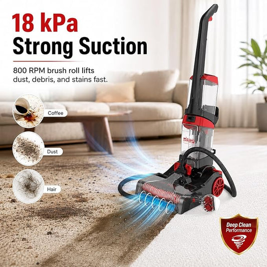 2-in-1 Carpet Vacuum Cleaner Hard Floor Cleaner with Built-in Heater | 800W | KD2042
