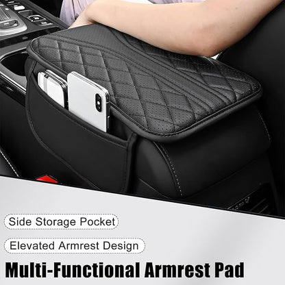 Universal Car Armrest Cover – Anti-Slip Leather Protector