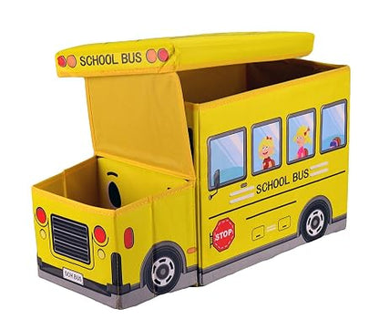 Foldable School Bus Toy Storage Box 🚌🧸