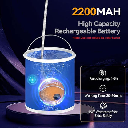 Portable Camping Shower – Rechargeable Digital Display Pump