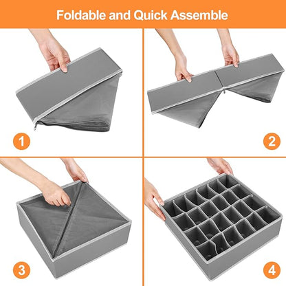 Underwear Storage Box Set Of 4 Pcs