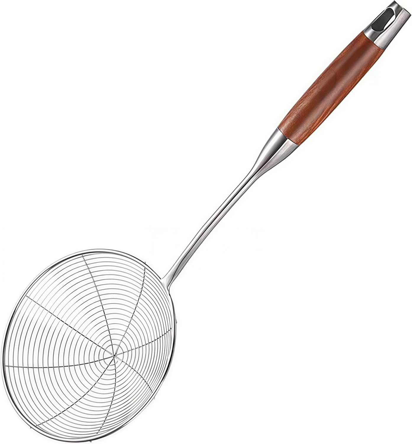 Wooden and stainless steel skimmer strainer pot