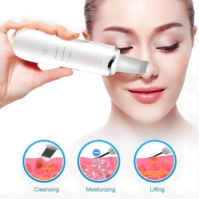 Ultrasonic Skin Scrubber – Deep Facial Cleansing Device ✨💆‍♀️