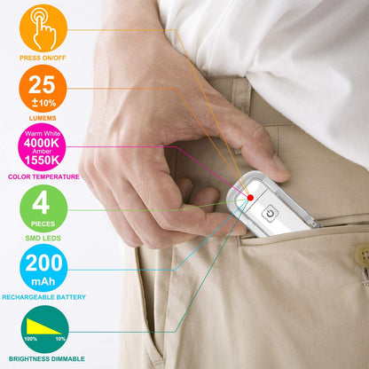 Rechargeable Reading Light Clip on Books