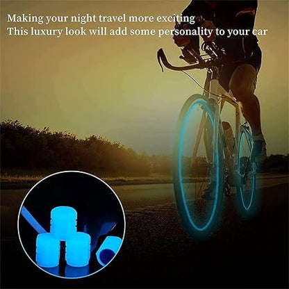 4 Pieces Car Luminous Wheel Tire Valve Led Decor