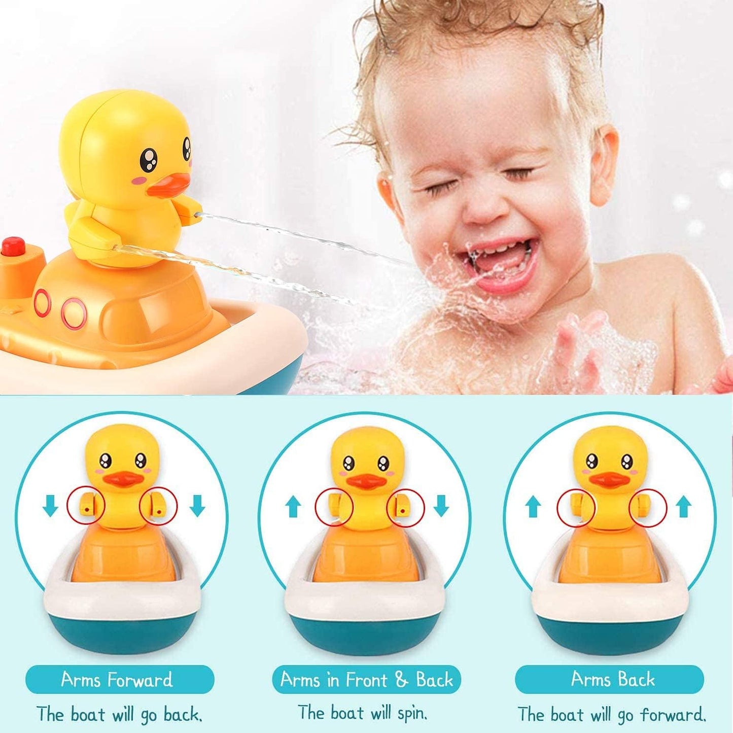 Kids Duck Bath Fountain Toy – Electric Water Spray Fun