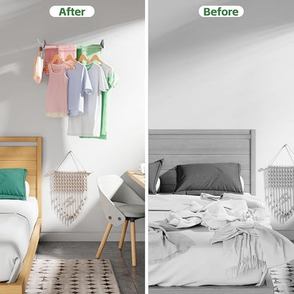 Foldable Wall-Mounted Drying Rack – 23.5" 👕🧺✨