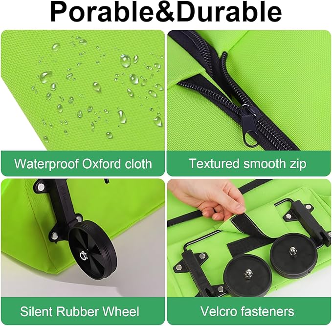 Collapsible Shopping Trolley Bag – Foldable Cart with Wheels