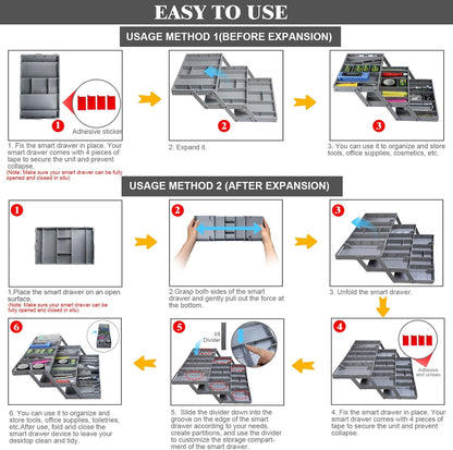 Expandable Folding Drawer Organiser Tray