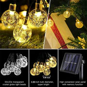 Solar String Lights, 1 Pack Outdoor String Light 50 LED 5 Meter Waterproof Solar Powered Christmas
