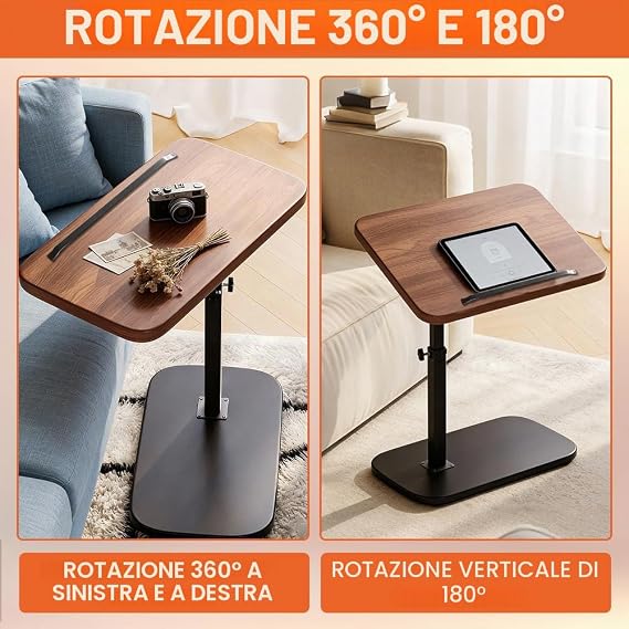 Adjustable Swivel Side Table – 45–80cm 🛋️✨