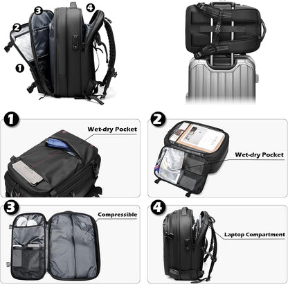 Vacuum Compression Travel Backpack with Pump – Space Saver Bag for Camping & Luggage