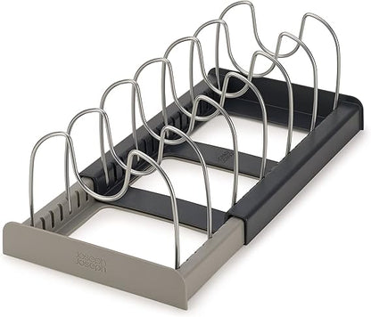 Expandable Cookware Organizer – Adjustable Pot Lid & Pan Storage Rack 🍳✨