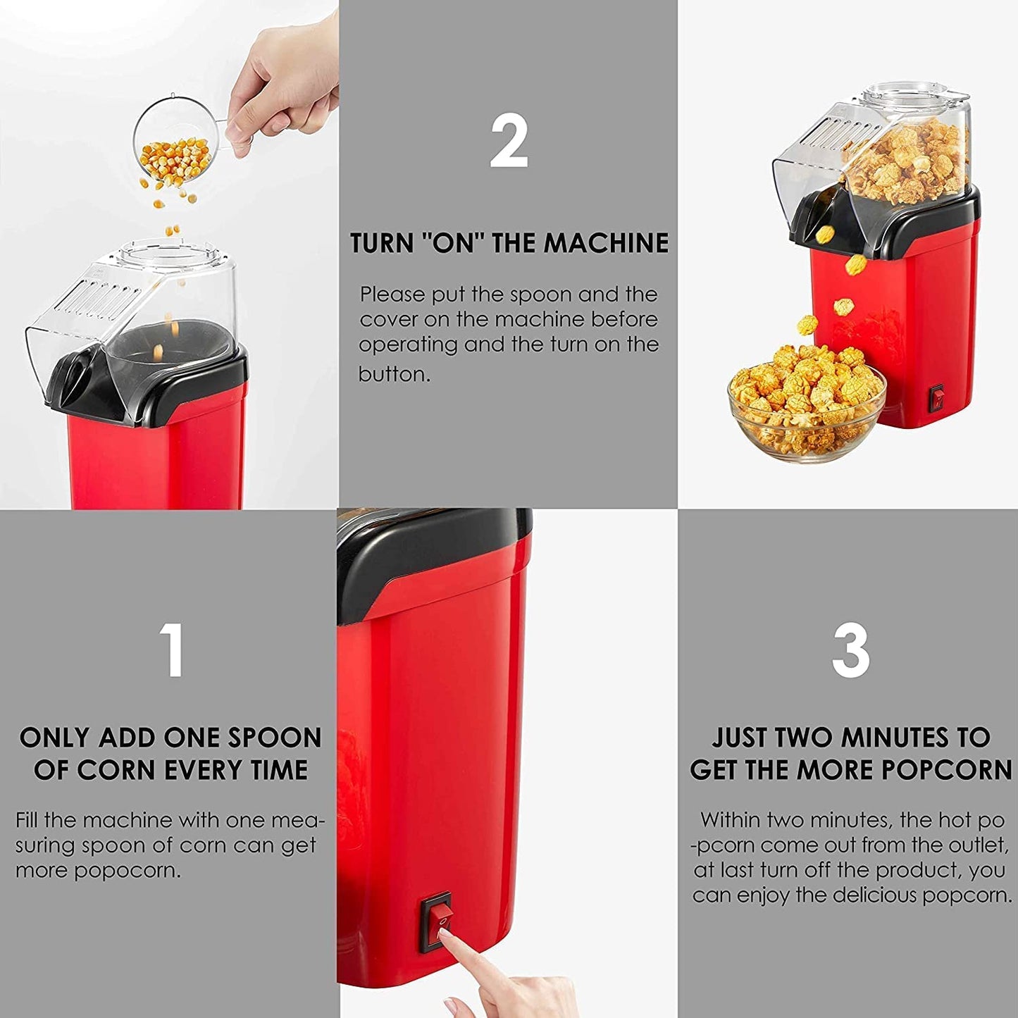 Popcorn Popper Electric Machine Snack Maker