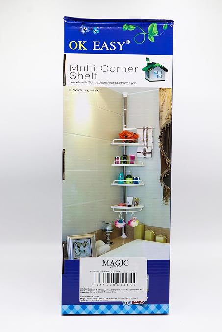 Telescopic Corner Shower Shelf – 4 Tier -B 🚿🧴✨