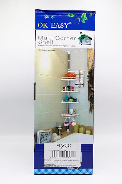 Telescopic Corner Shower Shelf – 4 Tier -B 🚿🧴✨