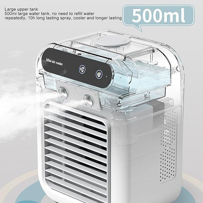Portable Air Cooler with 500ML Water Tank ❄️💨💦