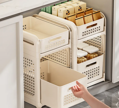3-Tier Rolling Storage Cart – Multi-Purpose Organizer with Wheels 🛒✨