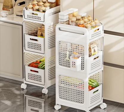 3-Tier Rolling Storage Cart – Multi-Purpose Organizer with Wheels 🛒✨