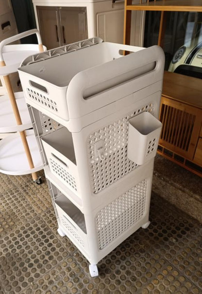 3-Tier Rolling Storage Cart – Multi-Purpose Organizer with Wheels 🛒✨