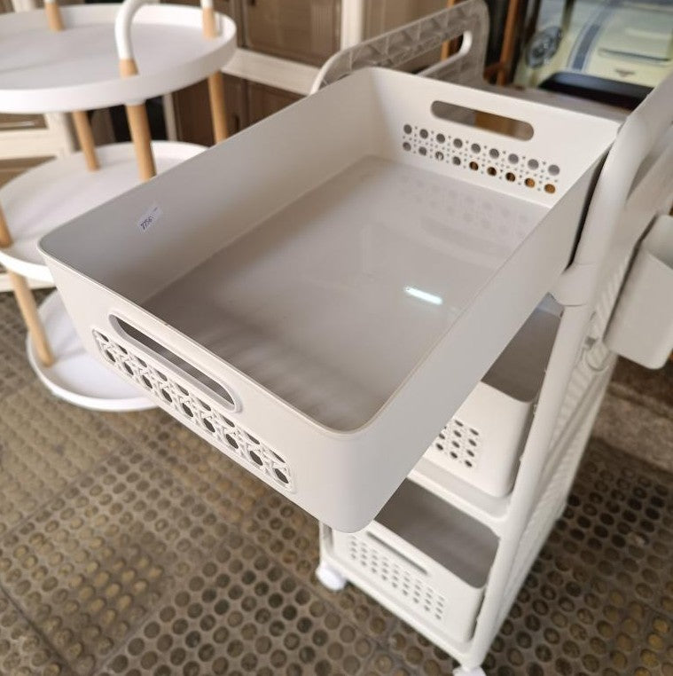 3-Tier Rolling Storage Cart – Multi-Purpose Organizer with Wheels 🛒✨