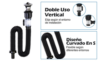Flexible Kitchen Sink Drain Pipe – Universal Sealed Drain Hose