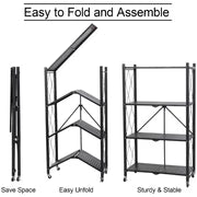 Tier Storage Shelves Foldable Storage Shelf Rack Storage Shelving On Wheels For Kitchen