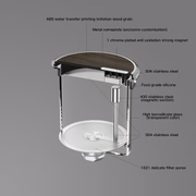 Luxury Large Glass Tea cup pot with One-Click Filter
