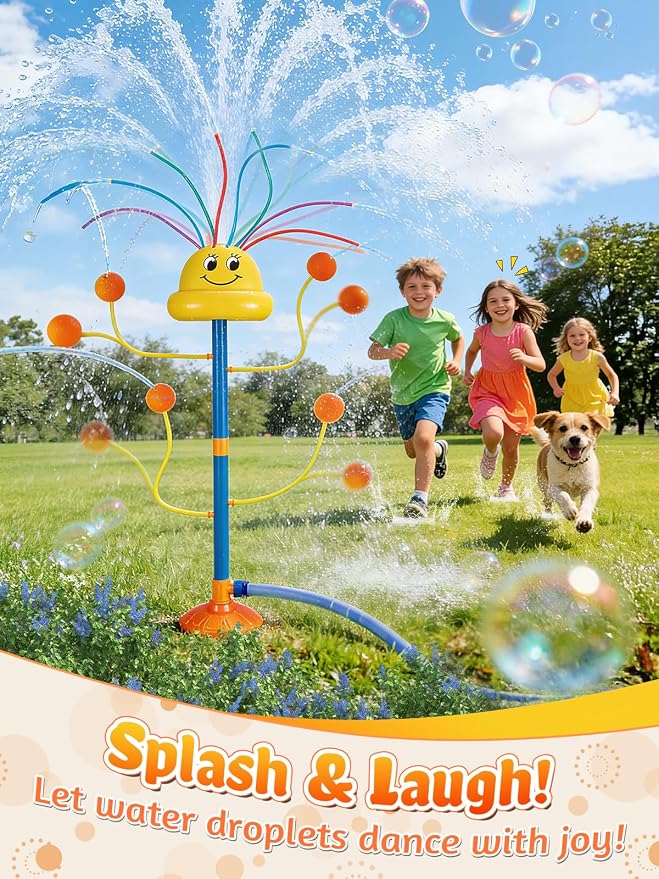 Rainbow Water Sprinkler Toy – Outdoor Summer Splash Game for Kids 🌈💦✨