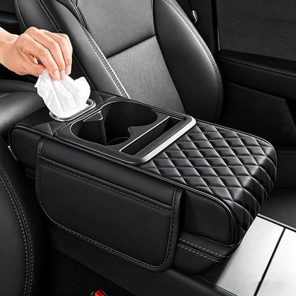 5-in-1 Car Armrest Organizer – Cup & Tissue Holder 🚗✨