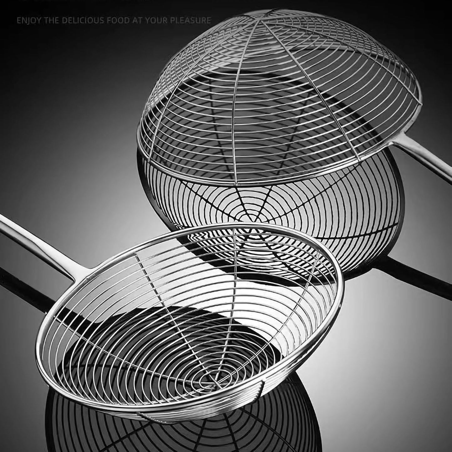 Wooden and stainless steel skimmer strainer pot