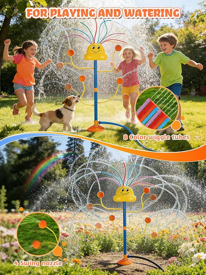 Rainbow Water Sprinkler Toy – Outdoor Summer Splash Game for Kids 🌈💦✨