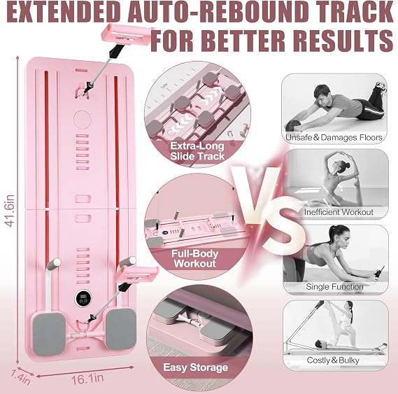 EPHESPORT Foldable Pilates Reformer Board 🧘‍♀️💪✨