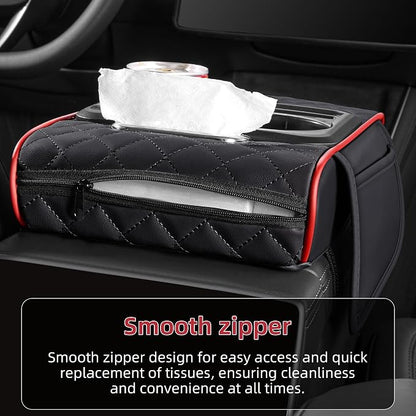 5-in-1 Car Armrest Organizer – Cup & Tissue Holder 🚗✨