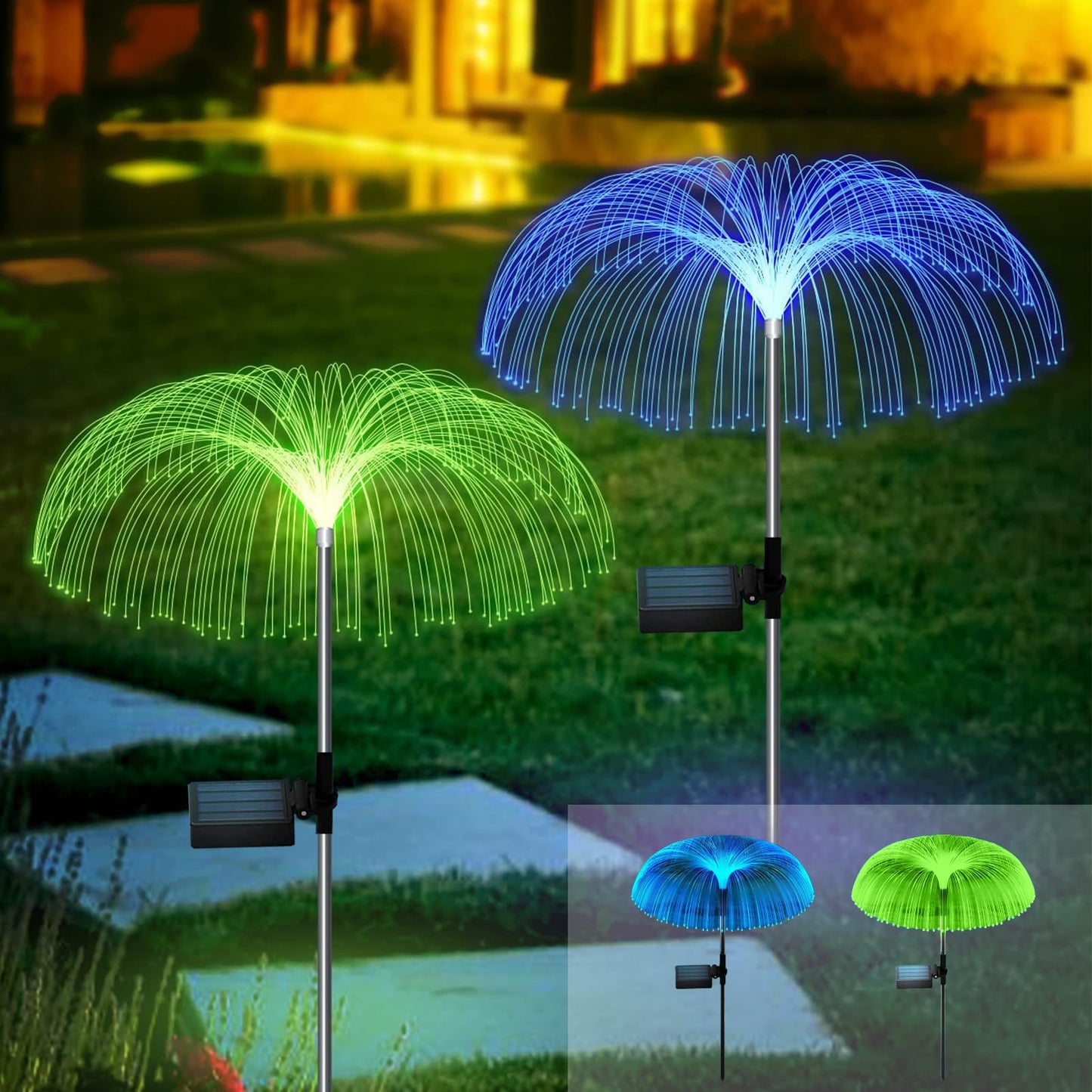 Solar Jellyfish Garden Lights – 2PCS Color-Changing LED Decor 🌈✨